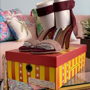 Jeffrey Campbell Charvet Sandal Suede Blush Wine 6